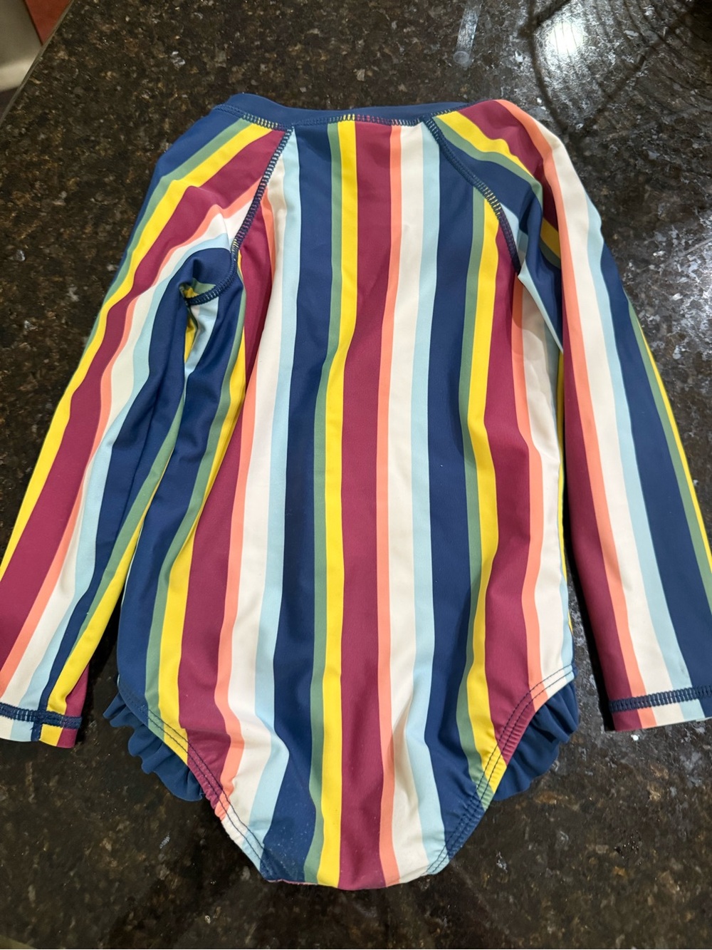 RuffleButts Saltwater Stripe One-Piece Swimsuit size 3T - Picture 4 of 4
